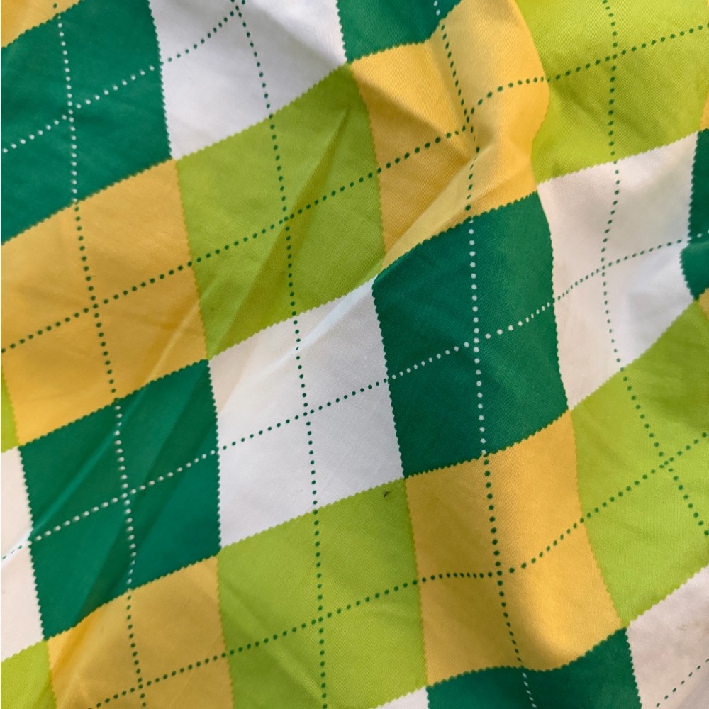 Loudmouth Vibrant Green and Yellow Argyle Men’s shorts - Picture 8 of 9